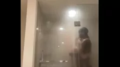 Play DruffBandit and Strawberry enjoy a steamy shower together with his massive black cock