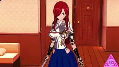 Reproducir El encuentro de Fairy Tail con clasificación X de KOIKATSU Erza y ​​Natsu: mamada, paja y corrida