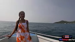 Asian Teen's Unforgettable Day on a Boat: Hardcore Outdoor Sex