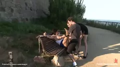 Play Public Disgrace: Princess Donna Dominates European Threesome