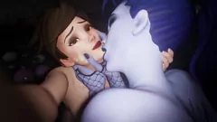 Jouer Widowmaker e Tracer: intenso 3d hentai SFM Orgy