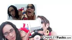 Play Brunette Lesbian Pornstars Going Wild with Dildo Cam